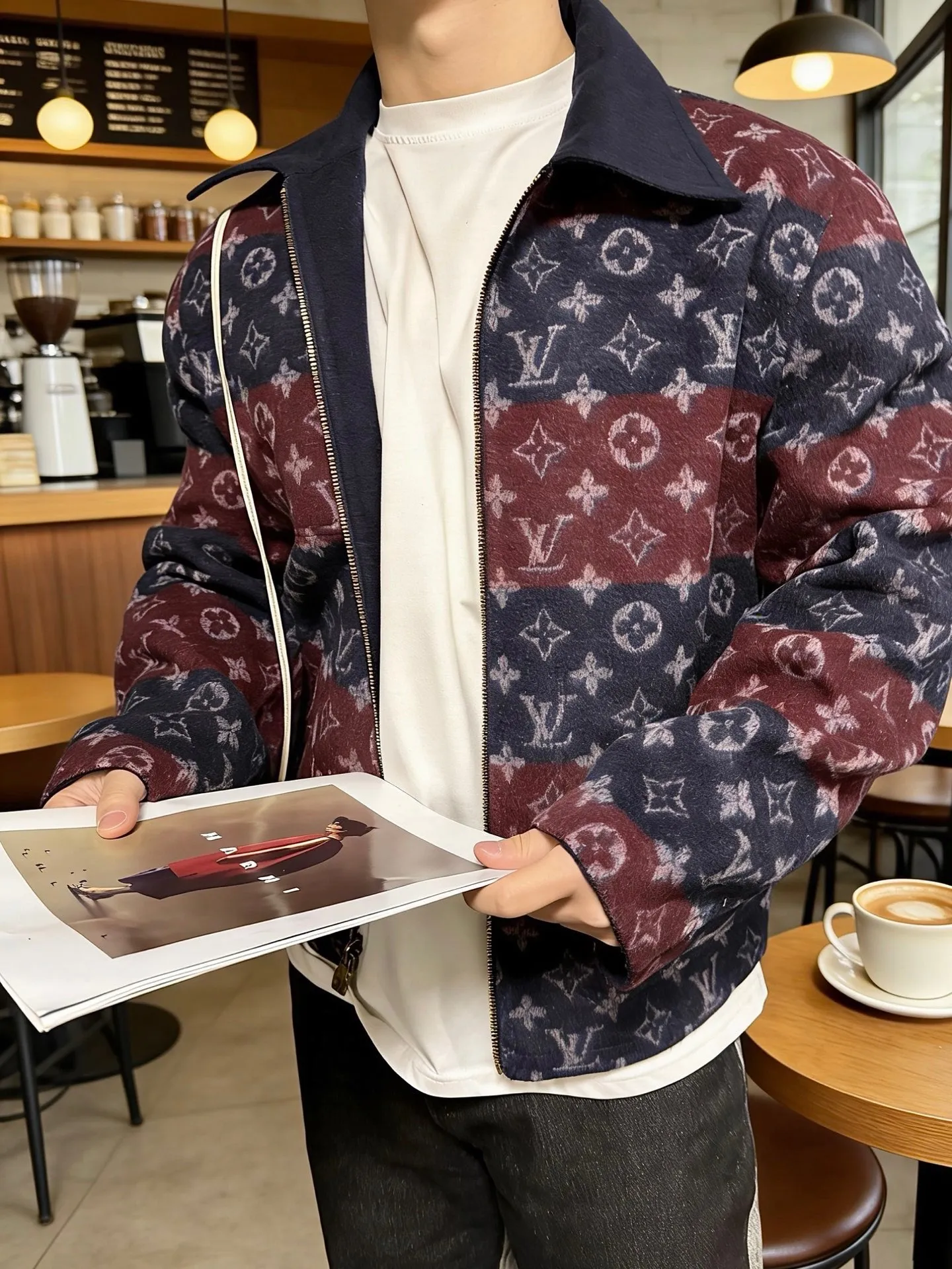 Louis Vuitton/Louis Vuitton 25Fw presbyopic logo double-sided wool jacket